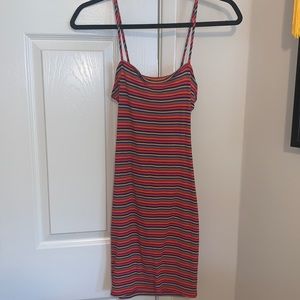 Cotton multi color mini dress (S)